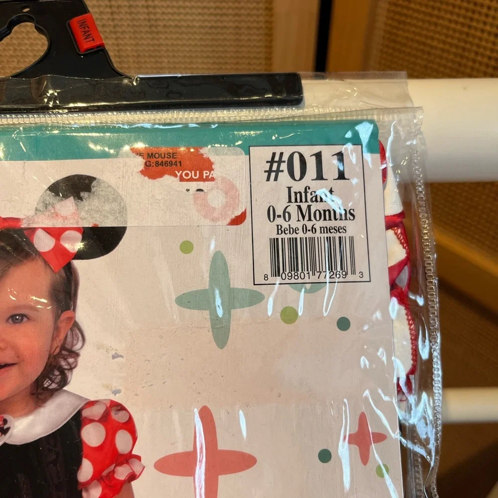 NWT Disney Minnie Mouse Costume for Baby 0-6 Months
